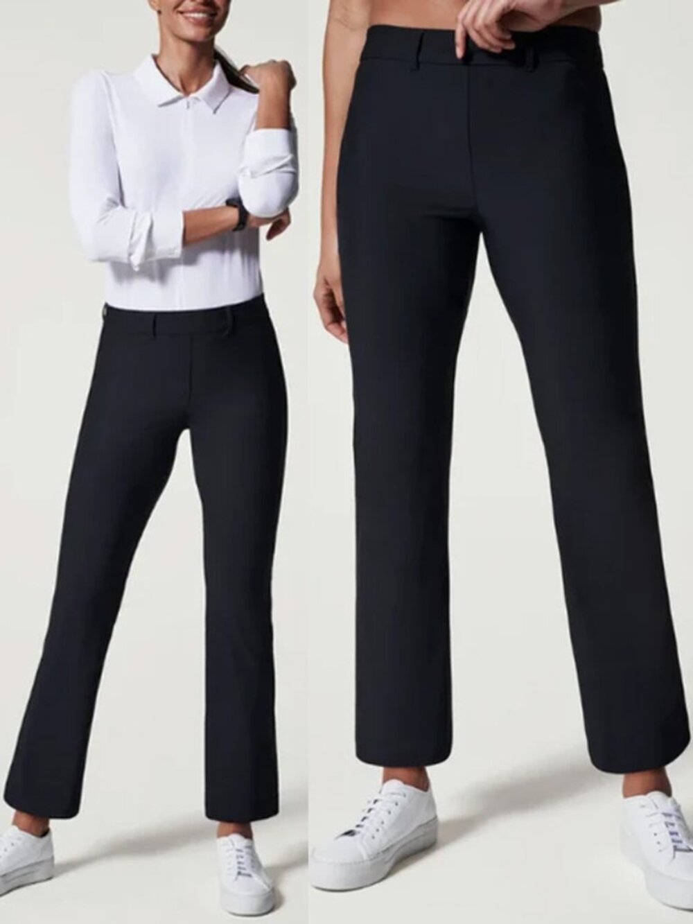 SPANX Sunshine Solutions Kick Flare Pants Size S Black 50301R Lightweight $128